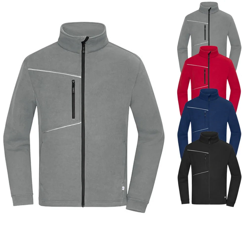 JN1870 Daiber Fleece Jacke - Cord-Optik