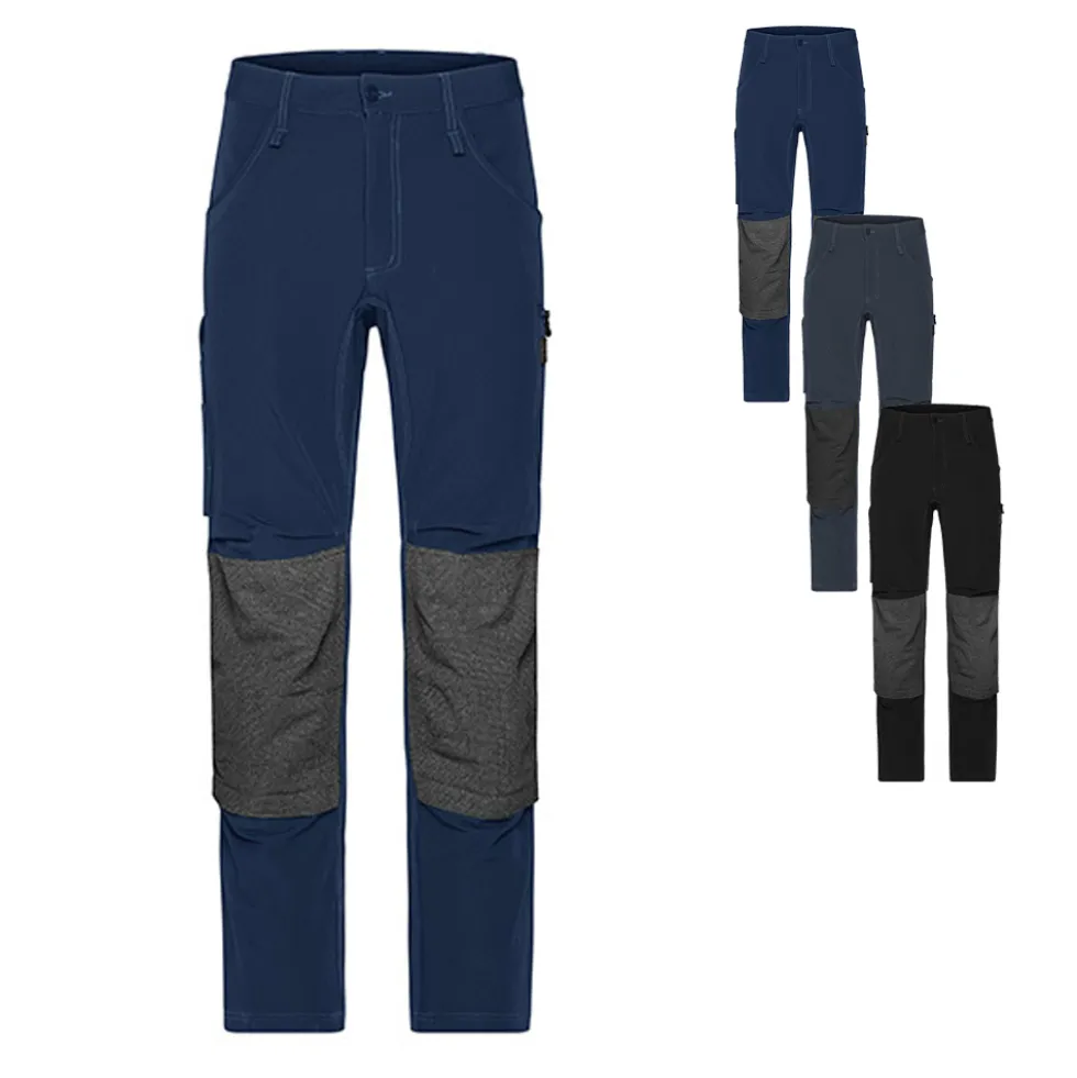 JN1813 James+Nicholson Arbeitskleidung Hose 4-Wege Stretch SLIM LINE