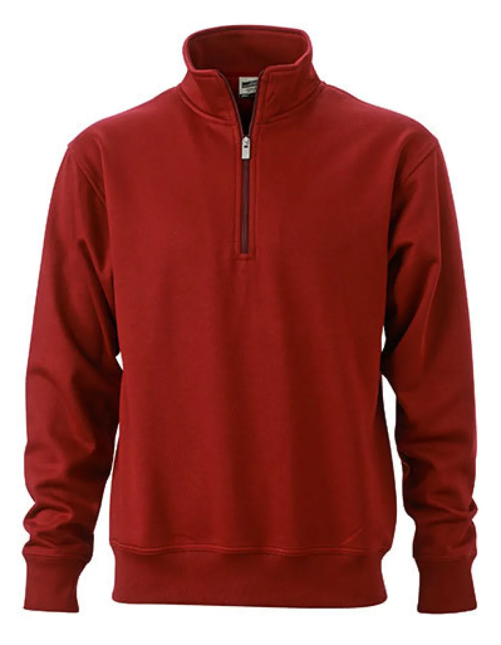 JN831 James+Nicholson Arbeitskleidung Sweatshirt 1/2 Reißverschluss