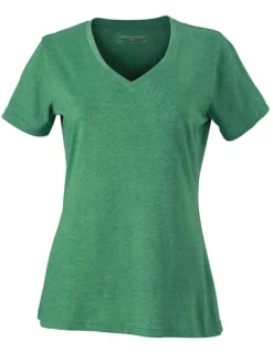 JN973 James+Nicholson Damen HEATHER T-Shirt kurzarm