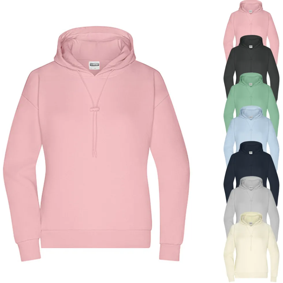 JN8033 James+Nicholson Damen Kapuzenpullover Hoodie