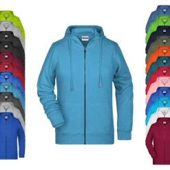 JN8025 James+Nicholson Damen Kapuzenjacke