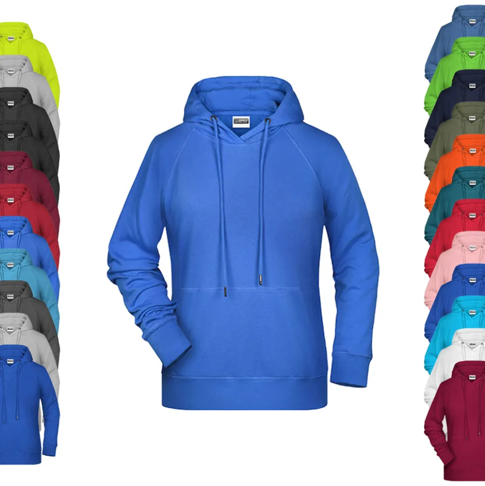 JN8023 James+Nicholson Damen Kapuzensweatshirt
