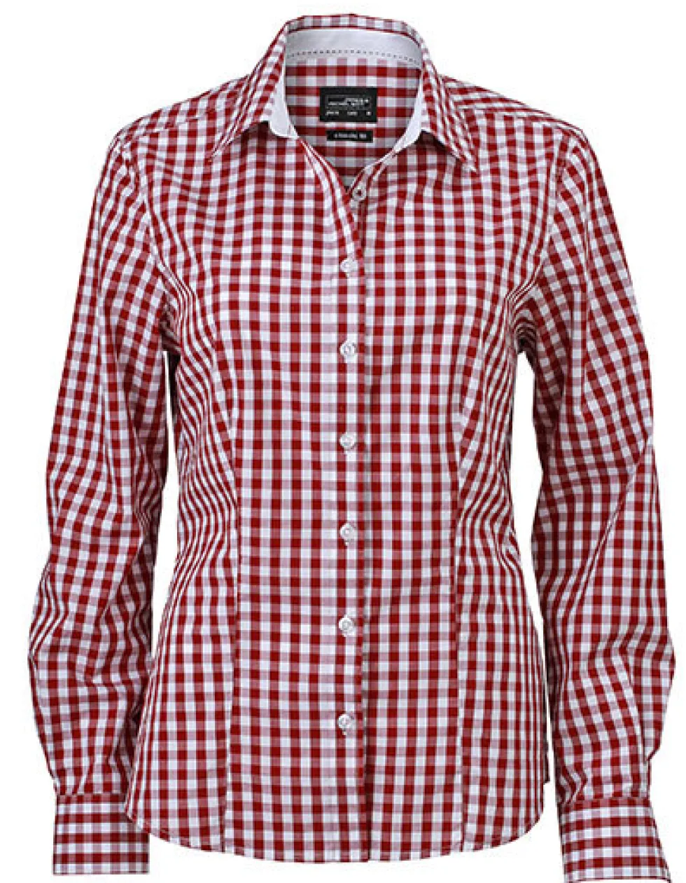 JN616 James+Nicholson Damen karierte Bluse