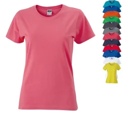 JN971 James+Nicholson Damen T-Shirt kurzarm schlanke Passform