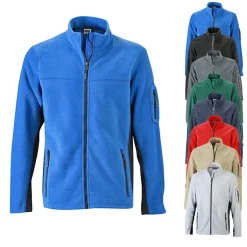 JN842 James+Nicholson Herren Arbeitskleidung Fleecejacke -STRONG-