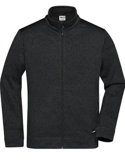 JN862 James+Nicholson Herren Arbeitskleidung Strickfleece Jacke -STRONG-