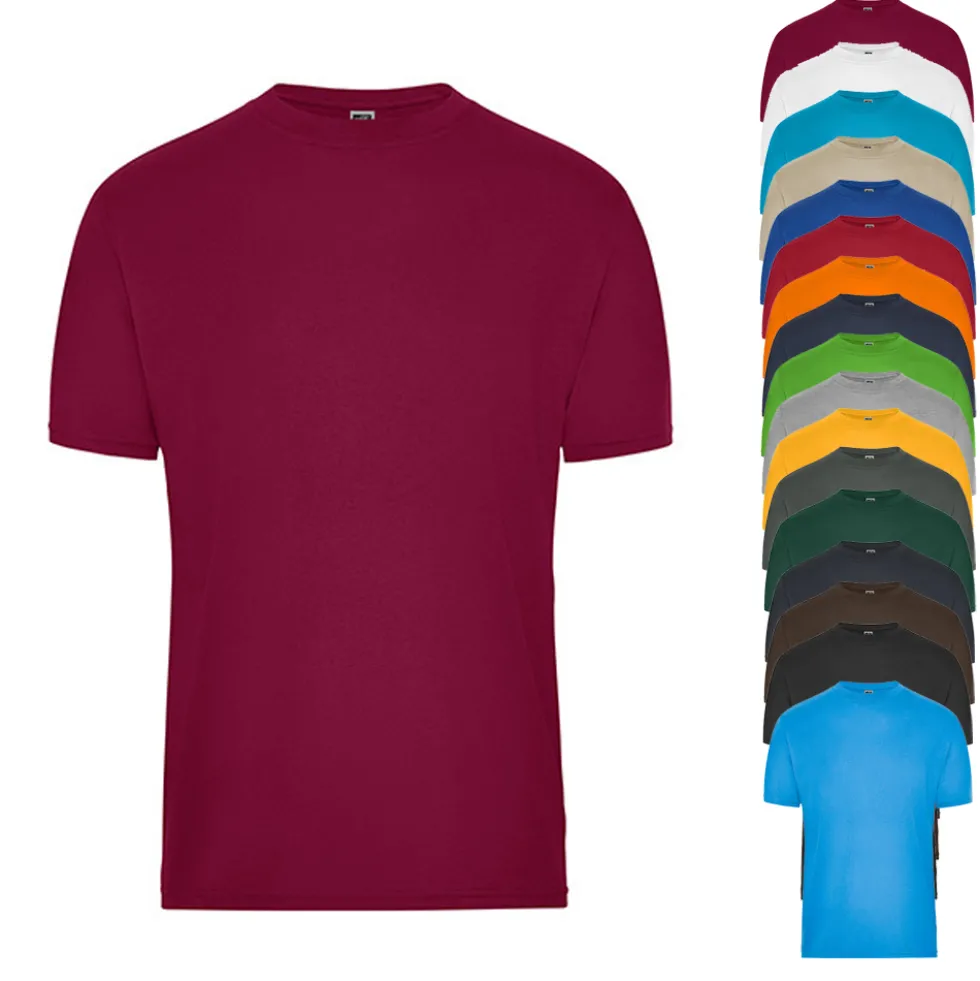 JN1808 James+Nicholson Herren Arbeitskleidung T-Shirt