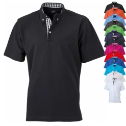 JN964 James+Nicholson Herren einfaches Polo kurzarm