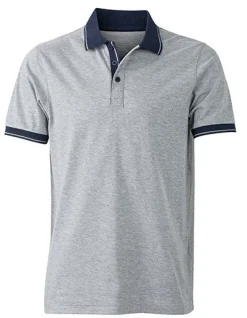JN706 James+Nicholson Herren HEATHER Polo kurzarm
