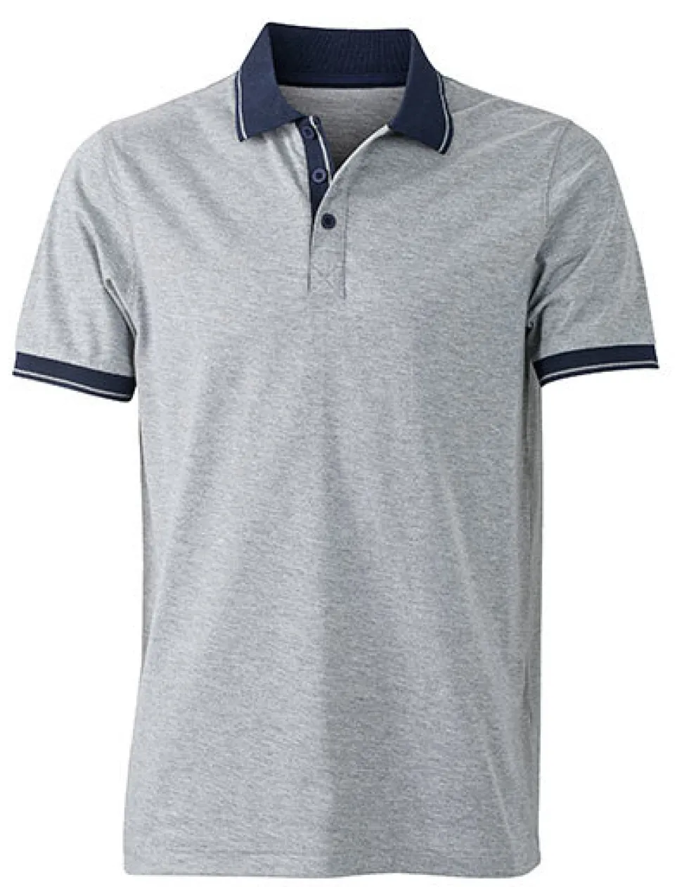 JN706 James+Nicholson Herren HEATHER Polo kurzarm