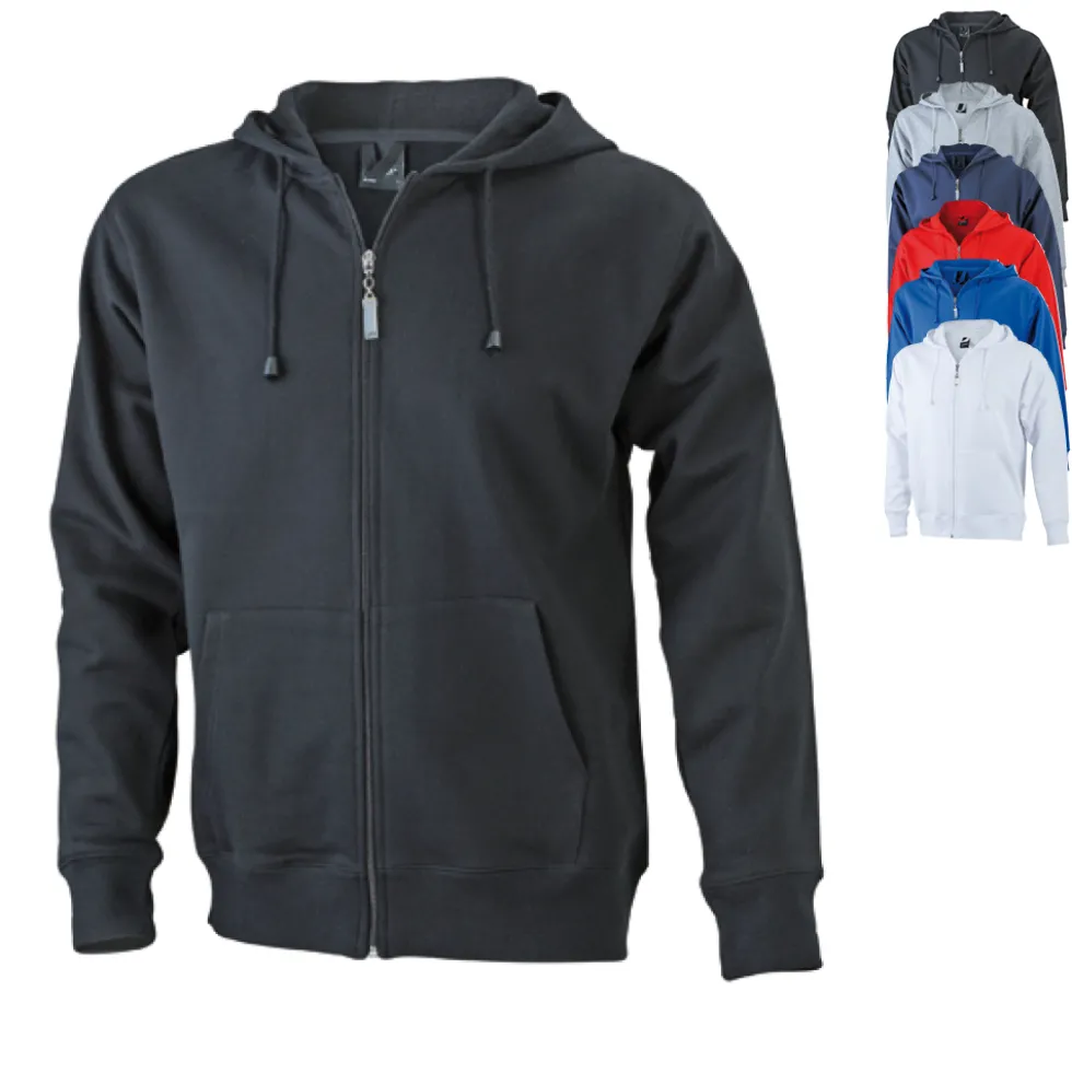 JN042 James+Nicholson Herren Kapuzenjacke