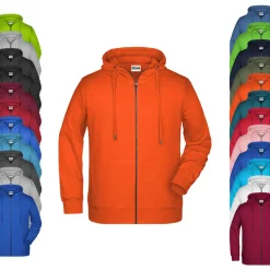 JN8026 James+Nicholson Herren Kapuzenjacke