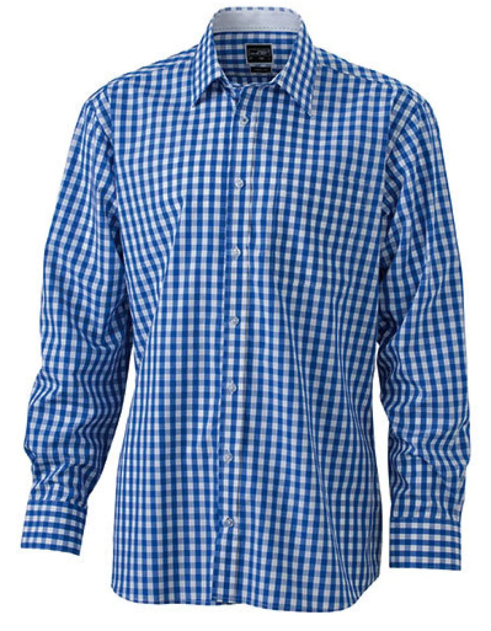 JN617 James+Nicholson Herren kariertes Hemd