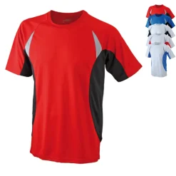 JN391 James+Nicholson Herren Laufshirt kurzarm