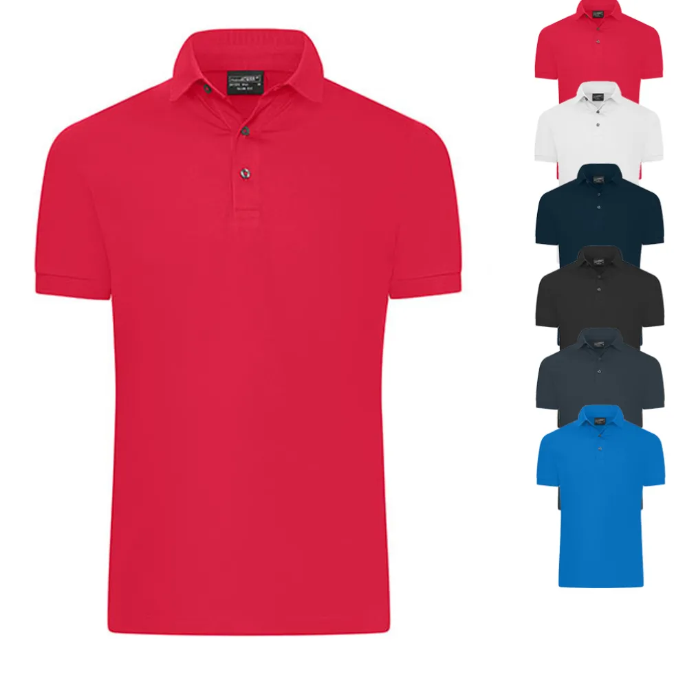 JN1302 James&Nicholson Herren Polo Poloshirt Mercerisiert schlanke Passform