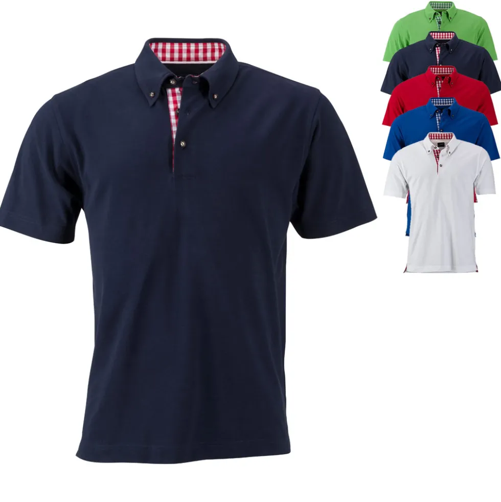 JN716 James+Nicholson Herren Traditionell Polo