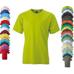 JN001 James+Nicholson Rundhals T-Shirt Mittel kurzarm