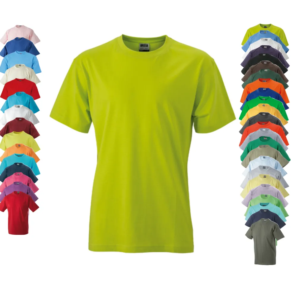 JN001 James+Nicholson Rundhals T-Shirt Mittel kurzarm
