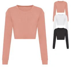 JT016 Just Ts Damen Langarmshirt bauchfrei