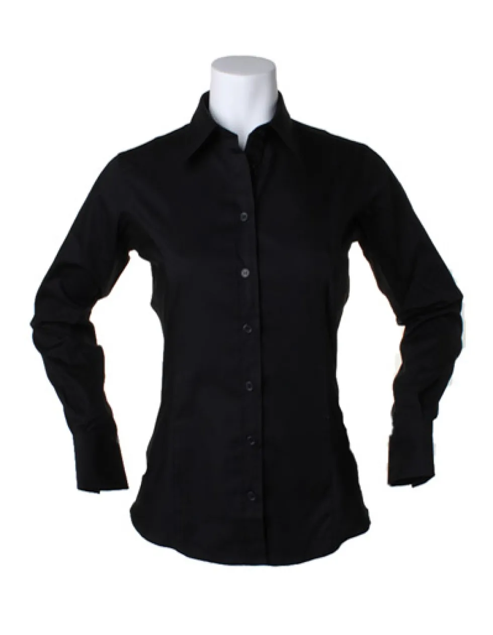 K702 Kustom Damen Hemd Langarm mit Plisseefalte hinten