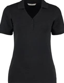 K732 Kustom Kit Damen Bluse Kurzarm Ärmel mit Aufschlag