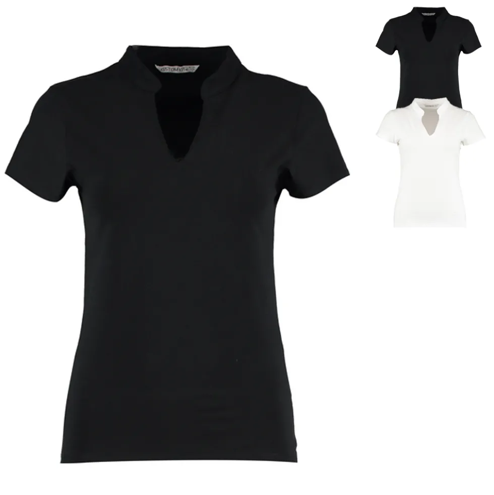 K770 Kustom Kit Damen Bluse mit Stehkragen