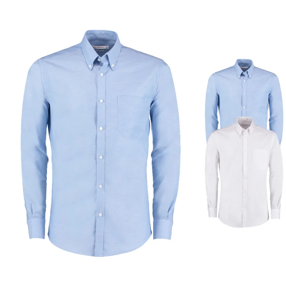 K182 Kustom Kit Hemd Langarm Oxford Shirt Long Sleeve