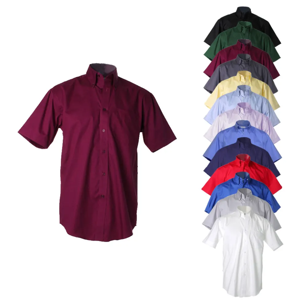 K109 Kustom Kit Herren Hemd Kurzarm Oxford Shirt