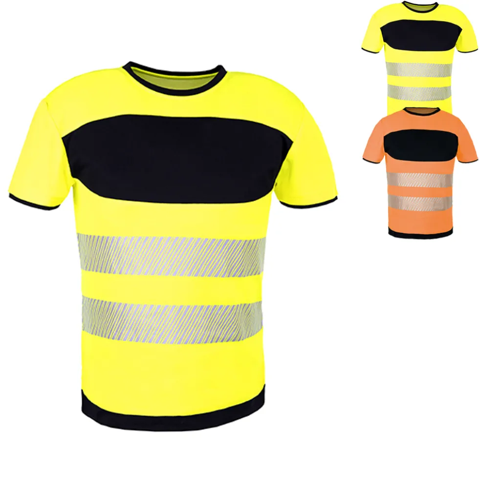 KX1000 Korntex EOS Hi-Vis Arbeitskleidung T-Shirt mit großer Druckfläche auf der Brust