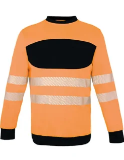 KX1001 Korntex EOS Hi-Vis Arbeitskleidung Sweatshirt mit großer Druckfläche auf der Brust
