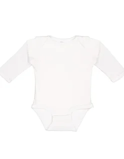 LA4411N Rabbit Skins Feiner Jersey-Bodyanzug für Kleinkinder mit langen Ärmeln