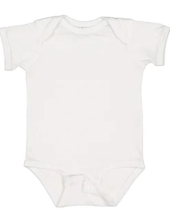 LA4424N Rabbit Skins Feiner Jersey-Kurzarm-Bodyanzug für Kleinkinder