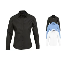 L634 SOL´S Damen Langarm Stretch Hemd Eden