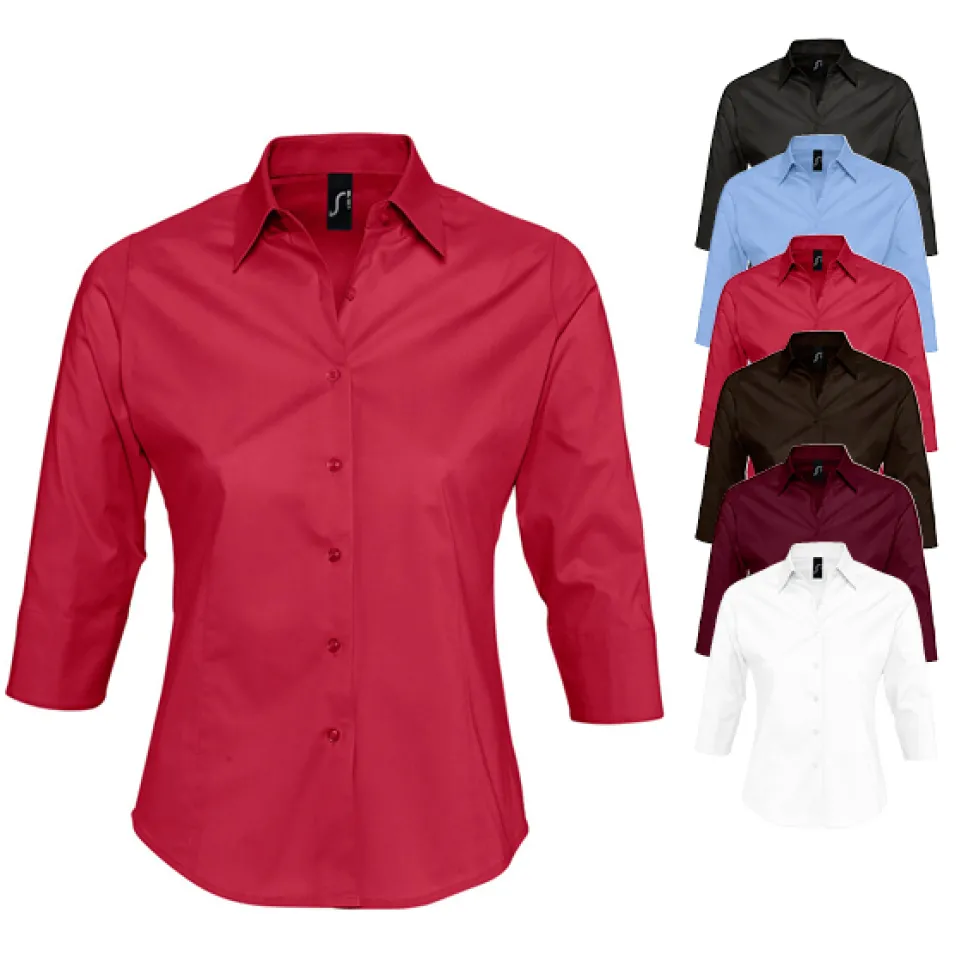 L631 SOL´S Damen Stretch-3/4-Armbluse Effect