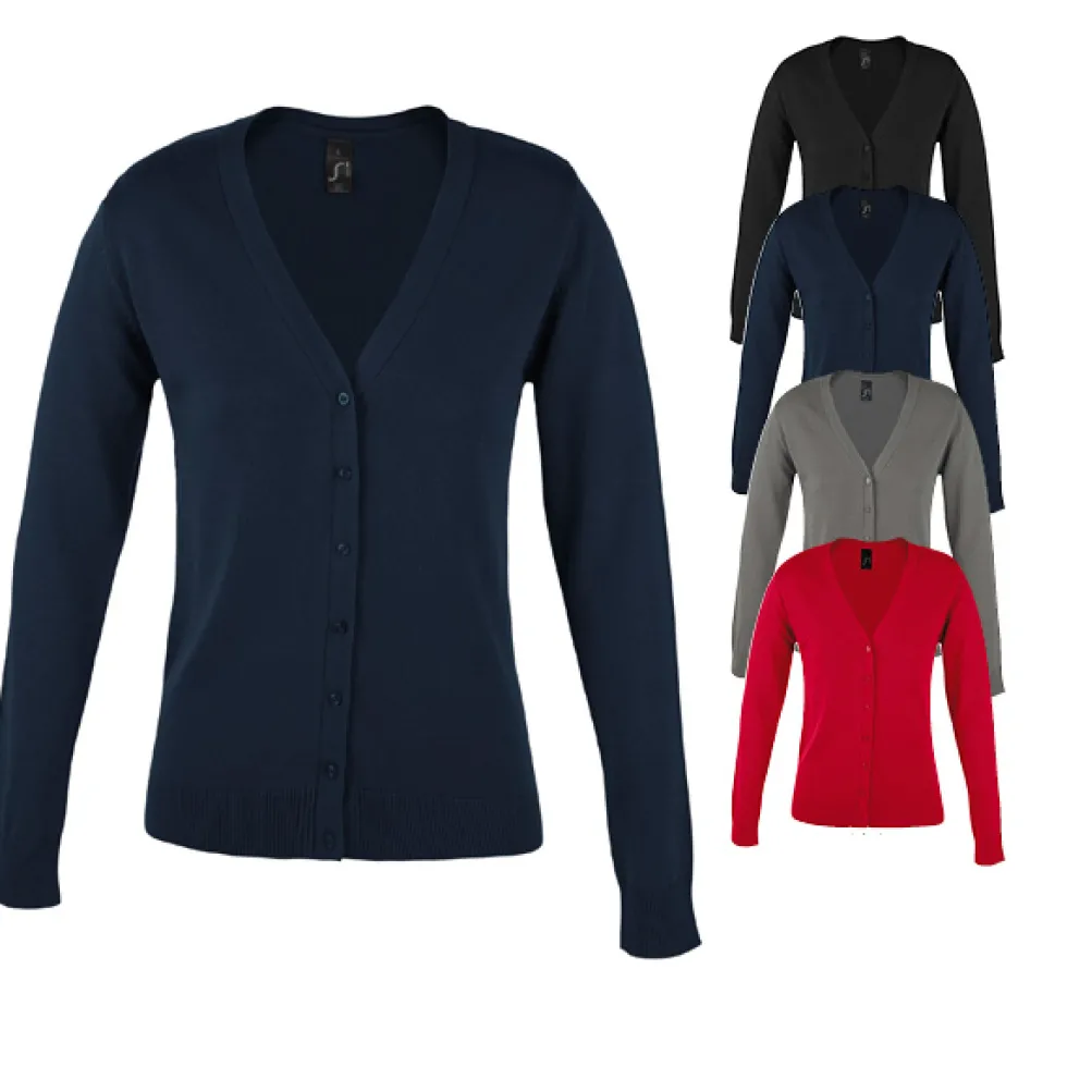 L419 SOL´S Golden Strickjacke mit V-Ausschnitt für Damen