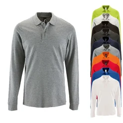 L02087 SOL´S Herren Langarm Piqué Polo Hemd Perfect