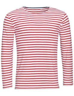 L01402 SOL´S Herren Langarm T-Shirt Marine Gestreift