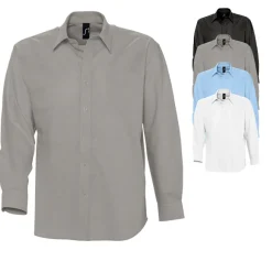 L613 SOL´S Herren Oxford-Langarmhemd Boston