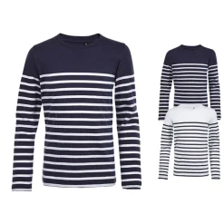 L03101 SOLS Kinder Langarm T-Shirt MATELOT Gestreift