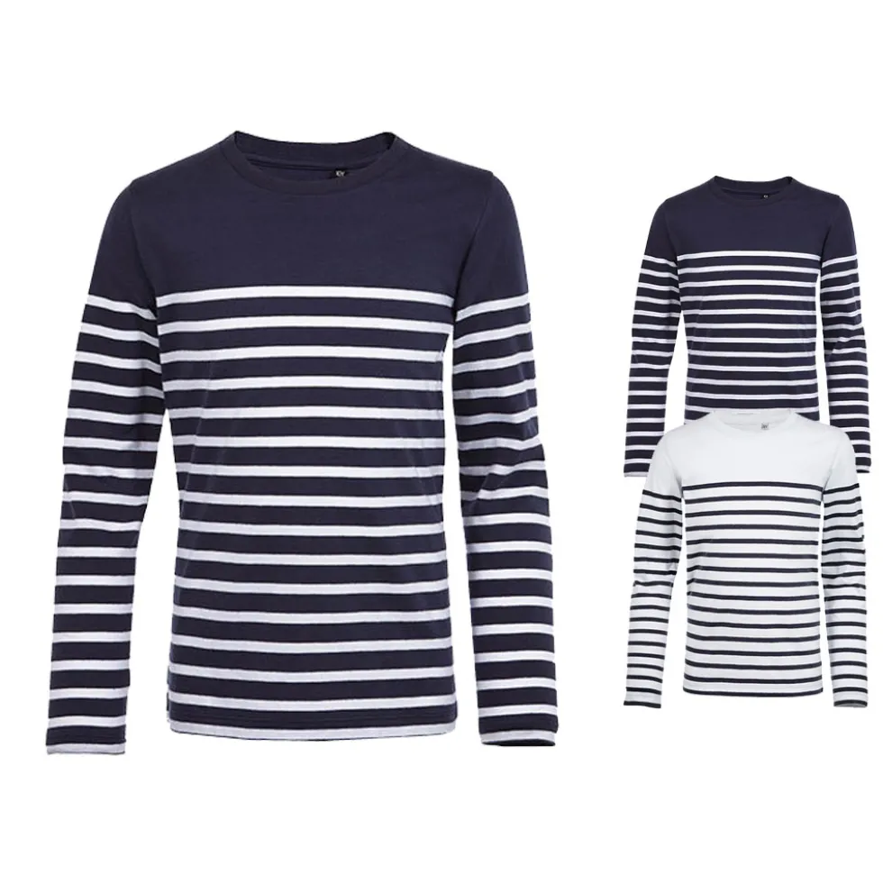 L03101 SOLS Kinder Langarm T-Shirt MATELOT Gestreift