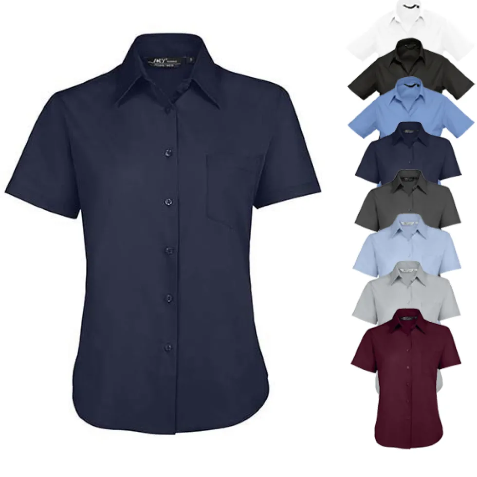 L620 SOL´S Popeline-Kurzarmbluse Bluse Escape