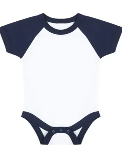 LW502 Larkwood Baby-Body Kurzarm im Baseball-Stil
