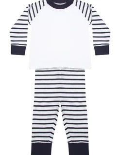 LW072 Larkwood Baby Schlafanzug gestreift