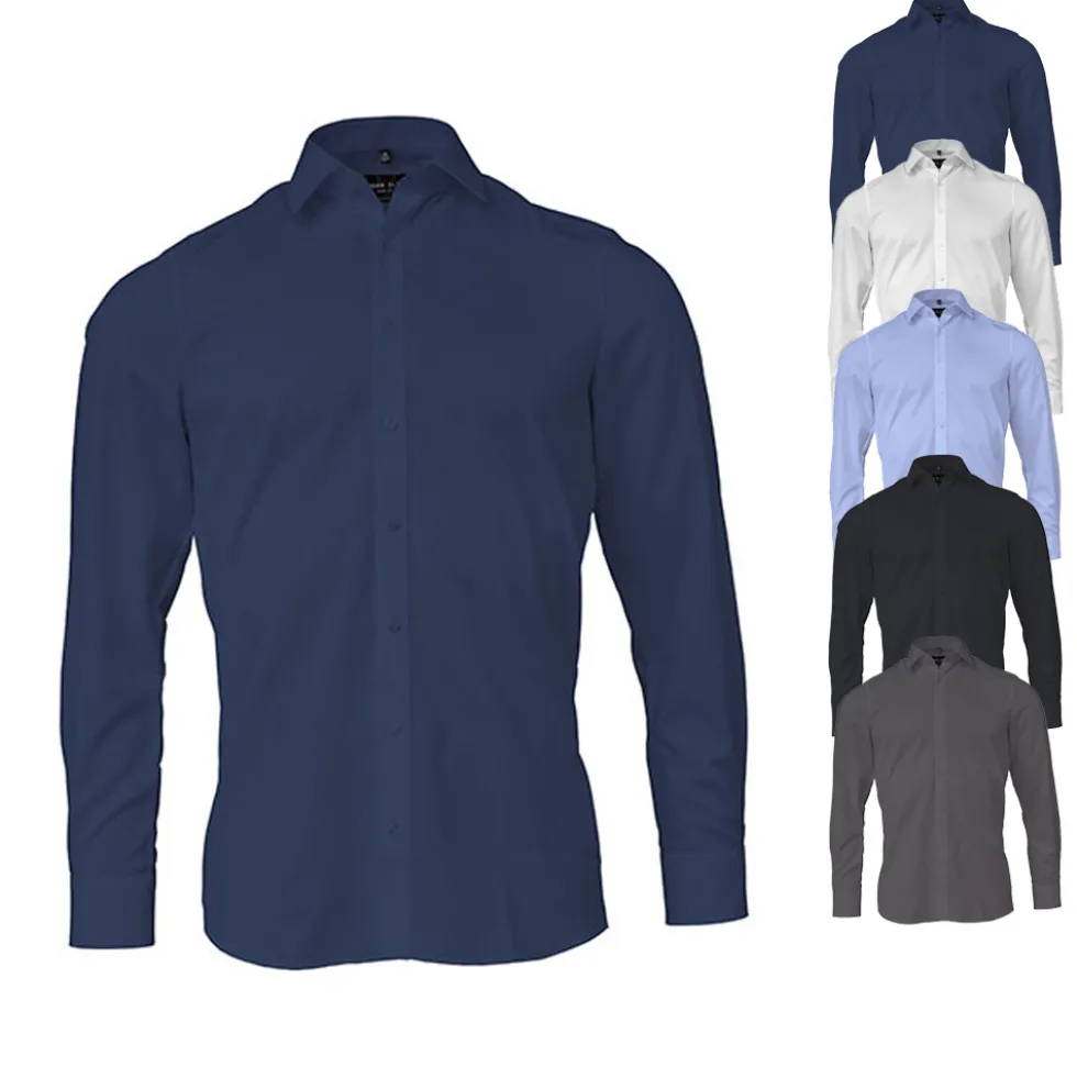 MV679964 Marvelis Herren Hemd Body Fit langarm