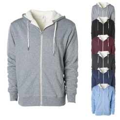 NP352 Independent Unisex Kapuzenjacke mit Sherpa-Futter und Reißverschluss