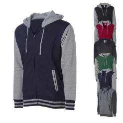 NP351 Independent Unisex schwerer Varsity-Kapuzenjacke mit Reißverschluss