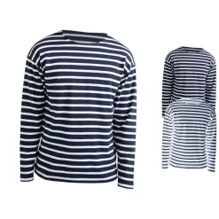 P136 Mantis Unisex Oberteil Langarmshirt im bretonischen Stil