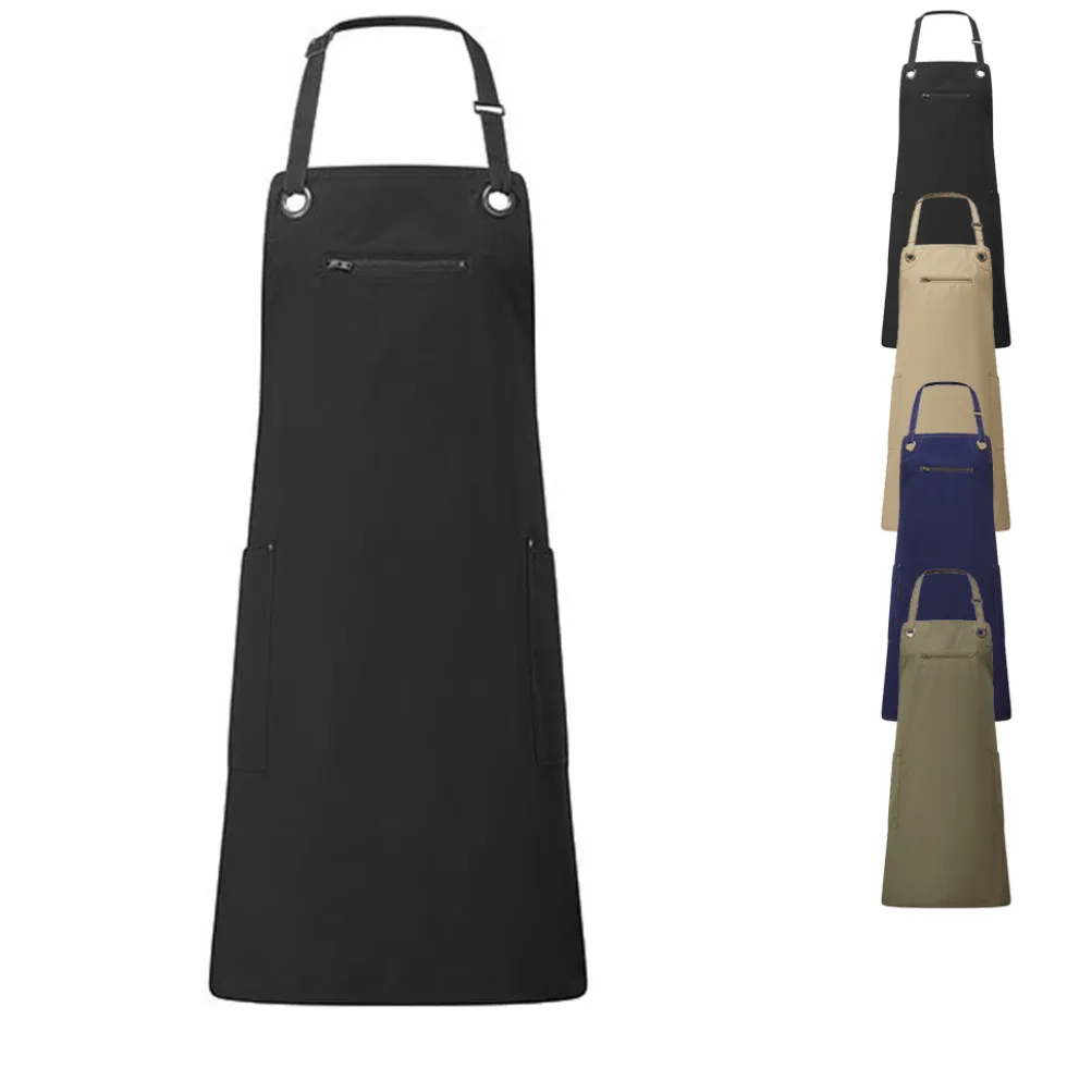 PW121 Premier Workwear 'Barley' Latzschürze mit Kontrastnähten