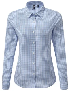PW352 Premier Workwear Damen Bluse Kurzarm Pflegeleichtes Material